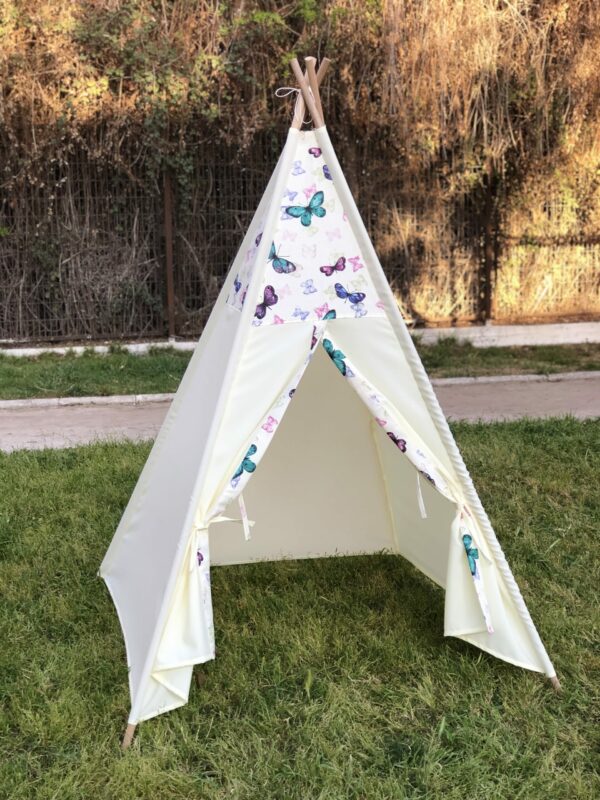 Carpa Tipi Tent mariposas multicolor - Imagen 2