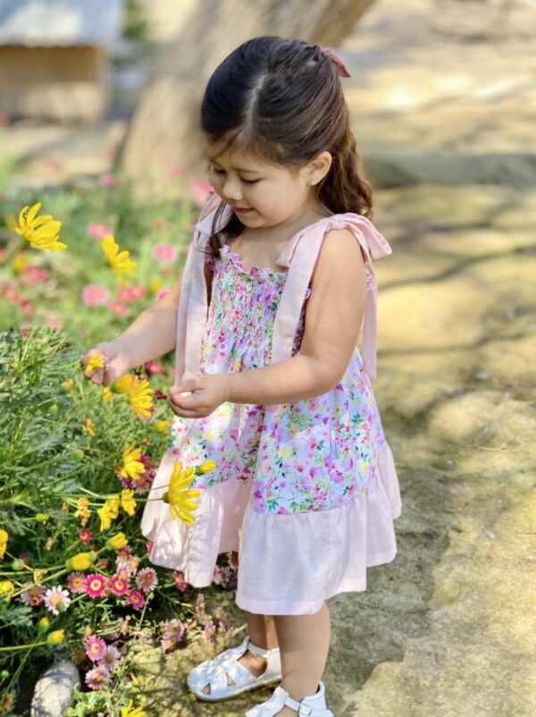 Vestido Crespon Magnolia y rosa - Imagen 8