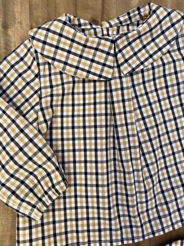 Camisa bebe, leñadora mostaza - Imagen 3