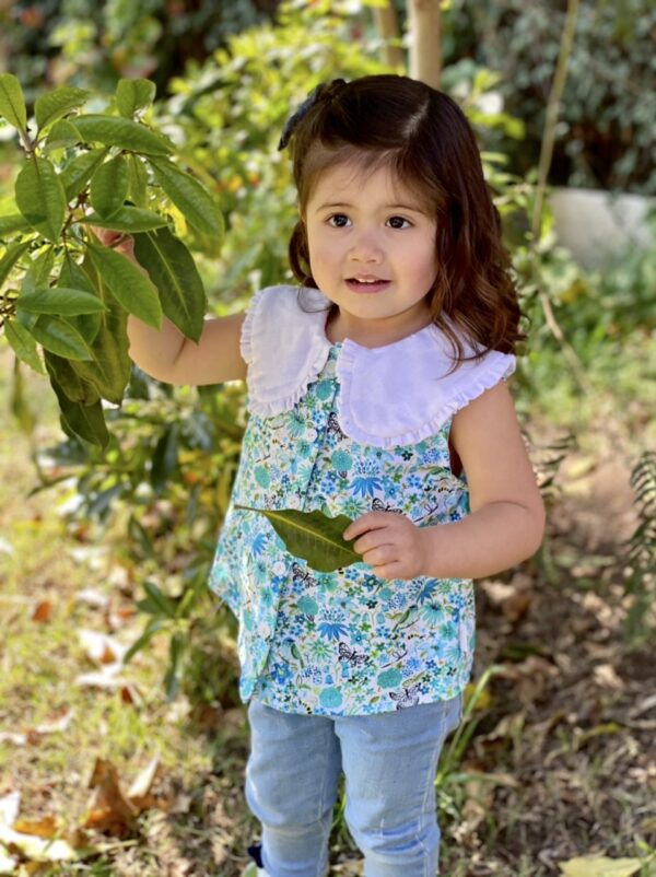 Blusa Almendro, Pajaritos turquesa