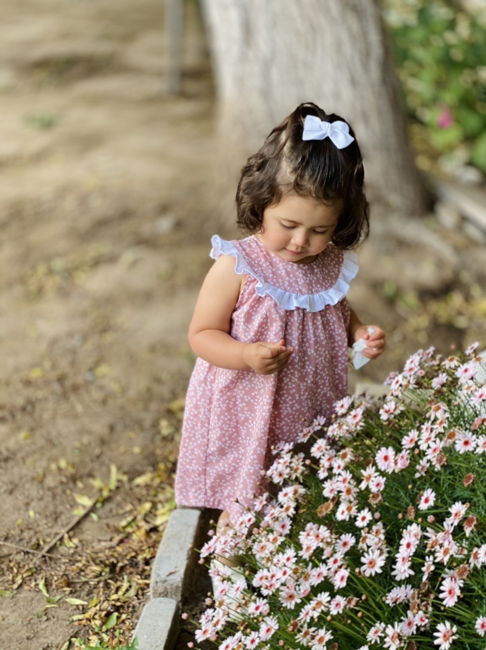 Vestido Agave rosa flores.