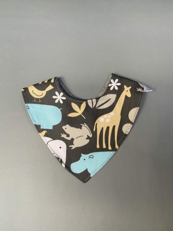 Babero bandana Gris Animalitos - Imagen 2