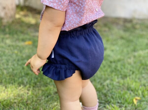 Cubrepañal con vuelo lateral, azul marino - Imagen 5