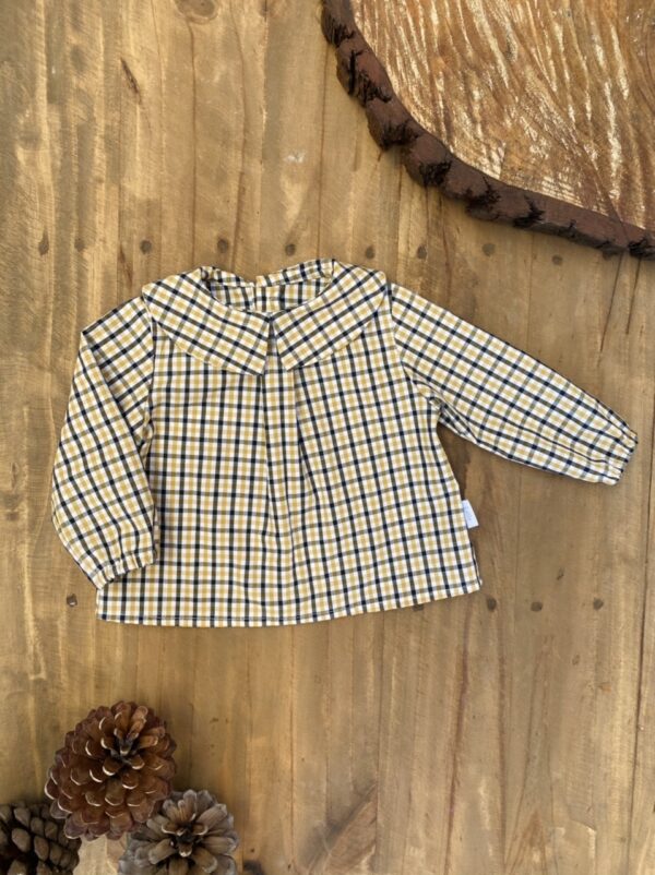 Camisa bebe, leñadora mostaza - Imagen 4