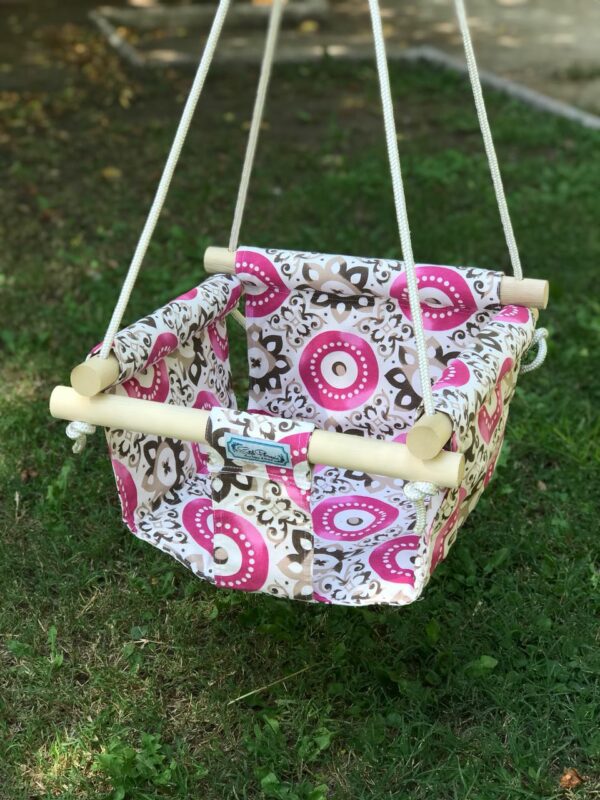 Columpio mandalas fucsia café - Imagen 2