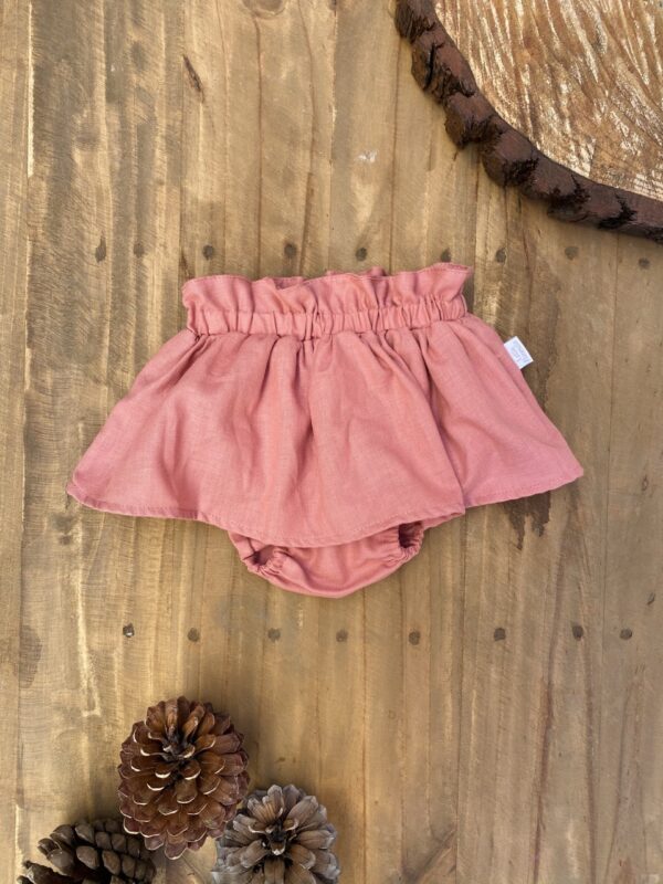 Cubrepañal con vuelo falda coral - Imagen 2