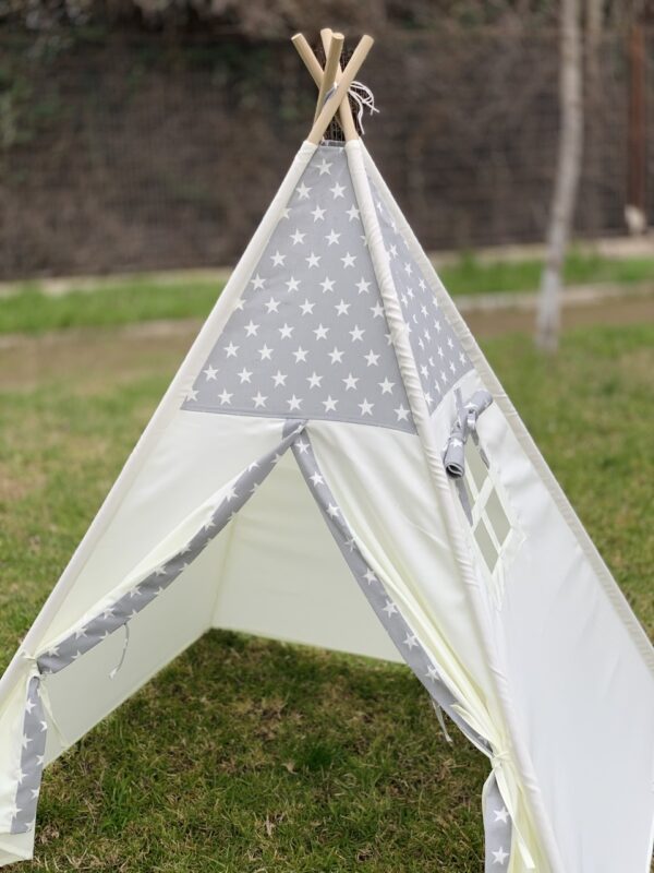 Carpa Tipi Tent gris estrellas