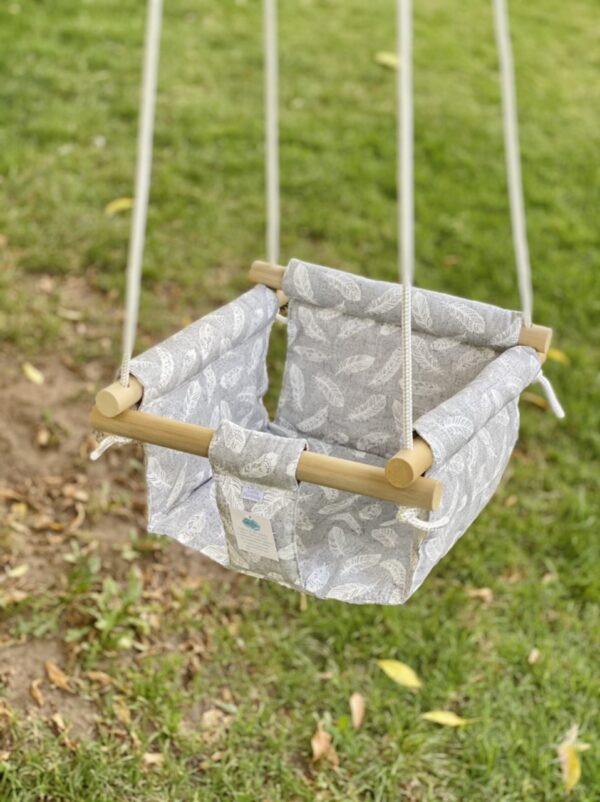 Columpio gris plumas - Imagen 3