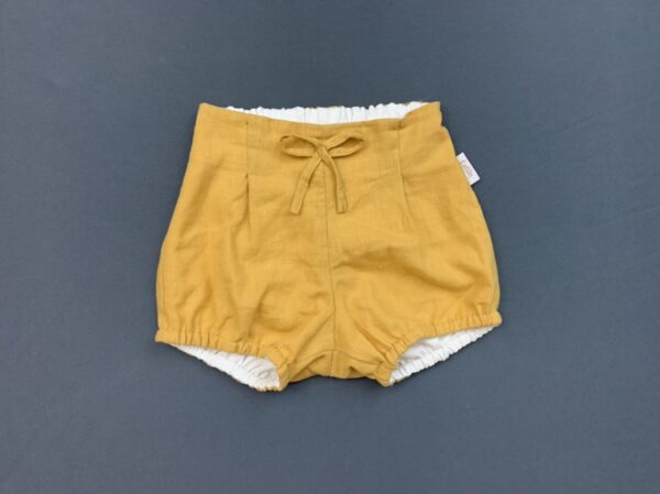 Short Bombacho Reversible Mostaza/Crudo - Imagen 3