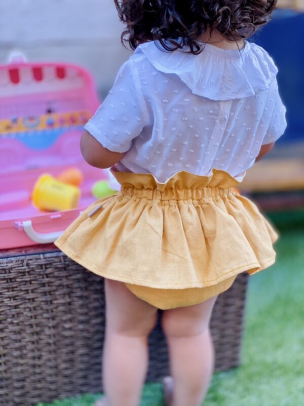 Cubrepañal con vuelo falda, Mostaza - Imagen 7