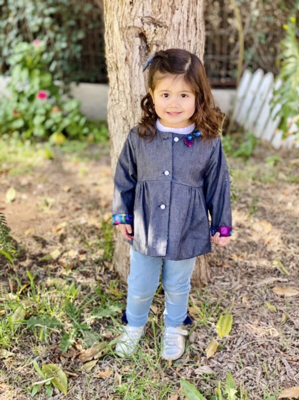 Chaqueta reversible, Mezclilla y flores - Imagen 5