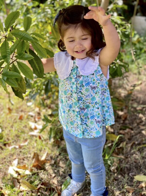 Blusa Almendro, Pajaritos turquesa - Imagen 5
