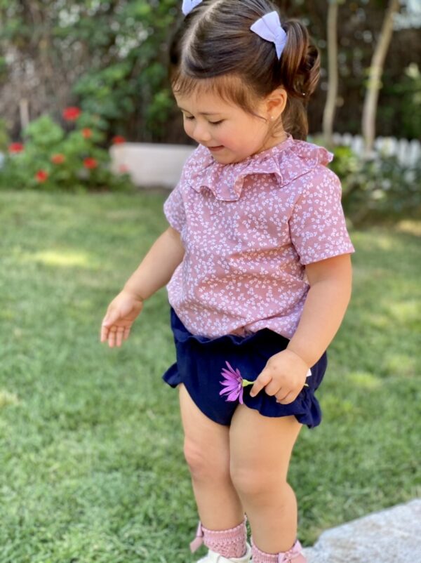 Cubrepañal con vuelo lateral, azul marino - Imagen 7