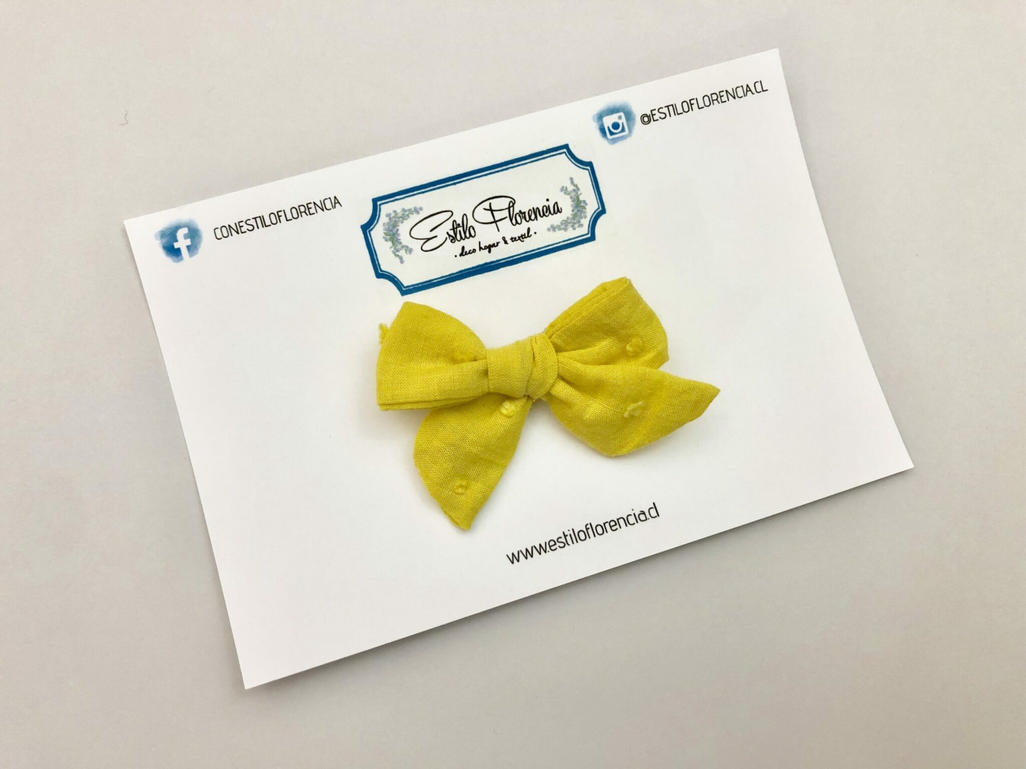 Mini lazo mariposa plumeti mostaza