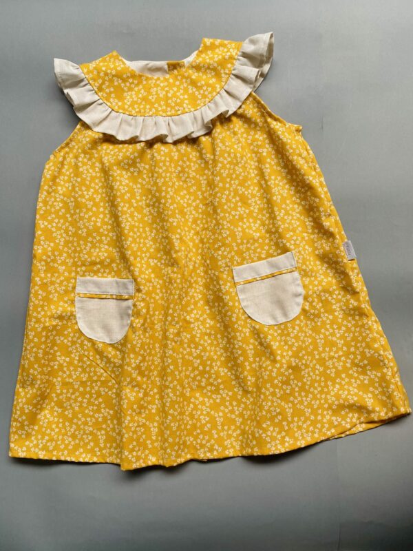 Vestido Agave mostaza flores - Imagen 4