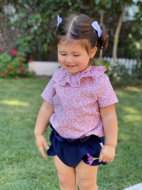 Cubrepañal con vuelo lateral, azul marino - Imagen 4