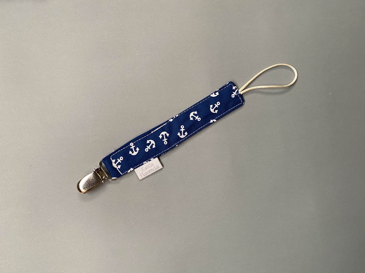 Porta Chupete Azul anclas