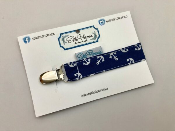 Porta Chupete Azul anclas - Imagen 2