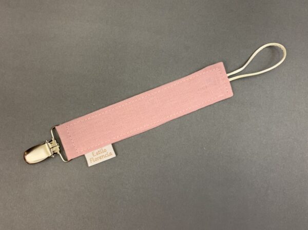 Porta Chupete lino palo rosa - Imagen 2