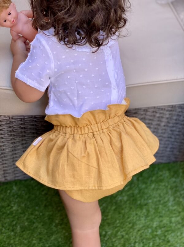 Cubrepañal con vuelo falda, Mostaza - Imagen 6