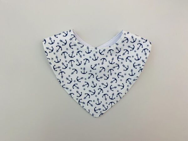 Babero bandana blanco anclas - Imagen 2