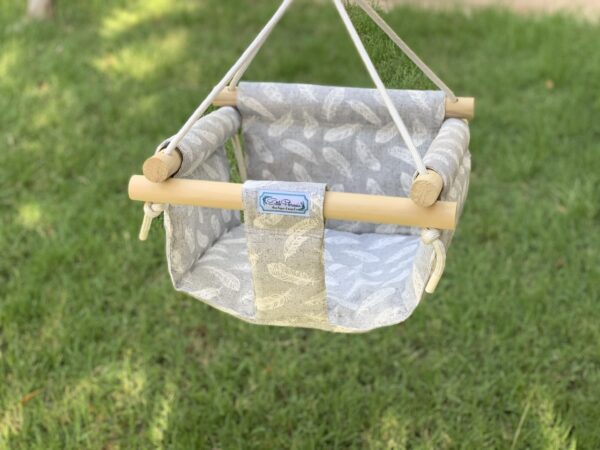 Columpio gris plumas - Imagen 2