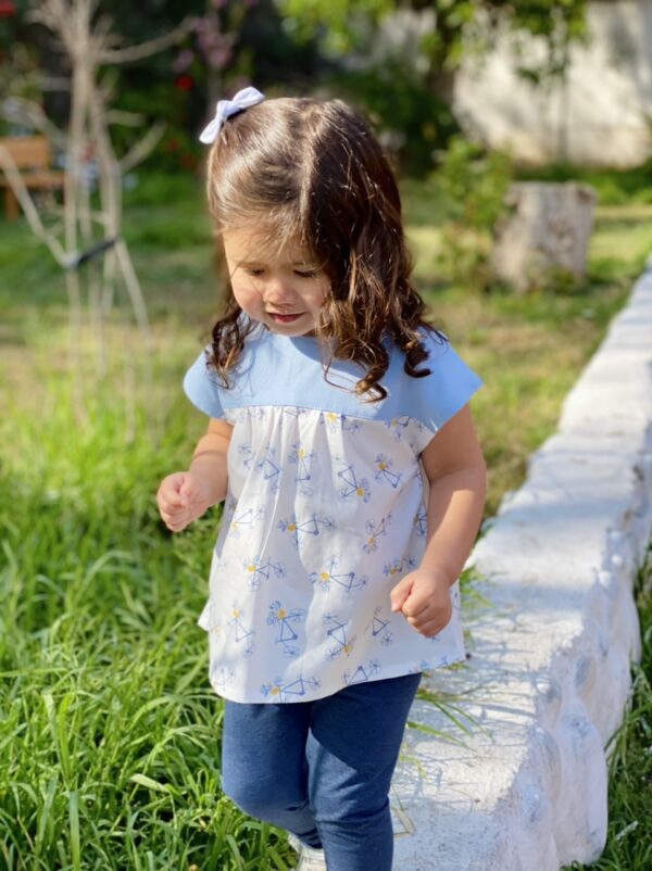 Blusa Orquídea, Bicicletas celeste - Imagen 3