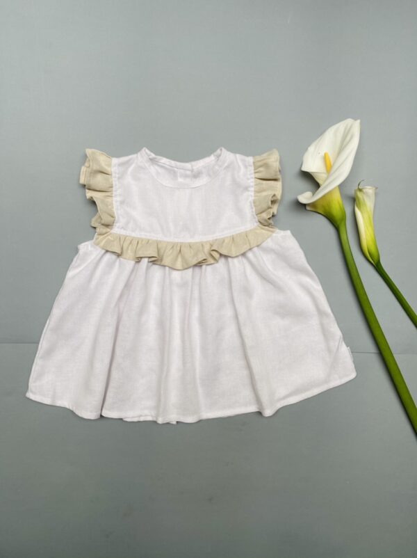 Blusa Hortensia Blanca y arena - Imagen 2