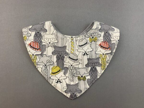 Babero bandana zorros gris - Imagen 2