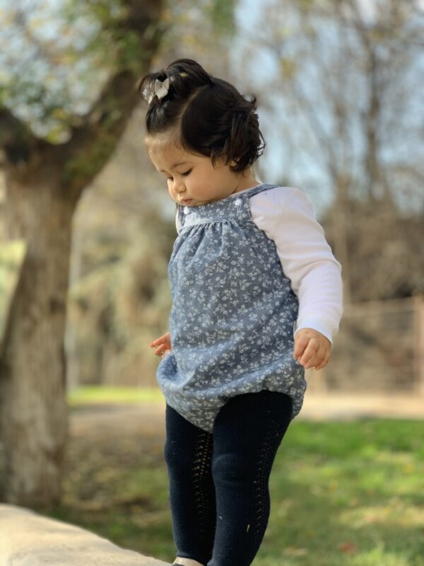 Ranita Ciruelo mezclilla oscura flores - Imagen 4