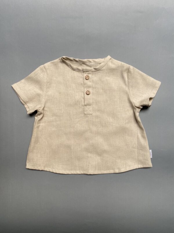 Camisa Polo, lino Arena - Imagen 3