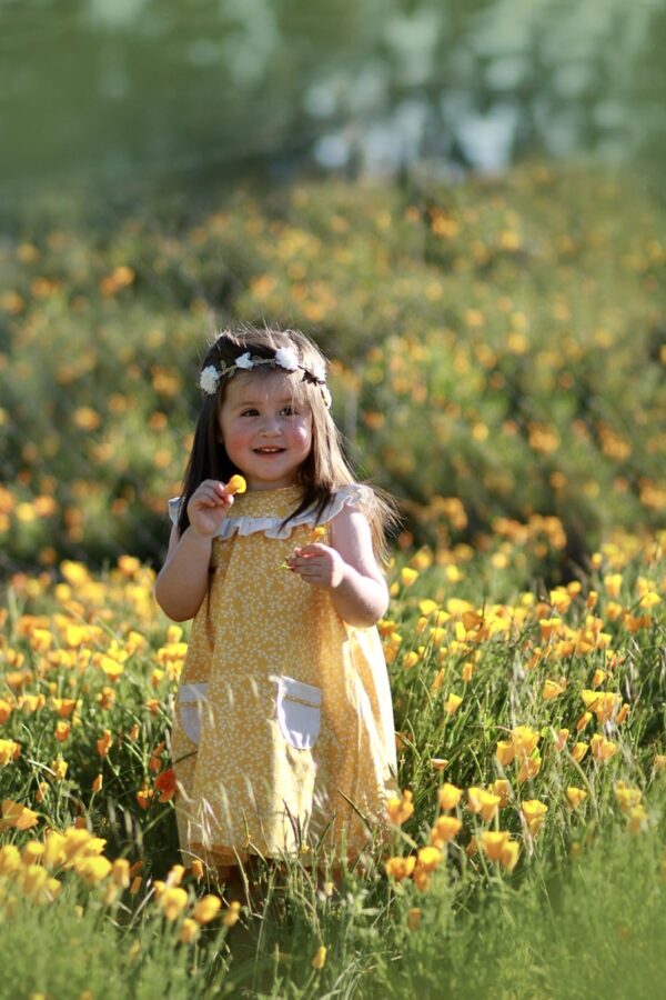 Vestido Agave mostaza flores - Imagen 2