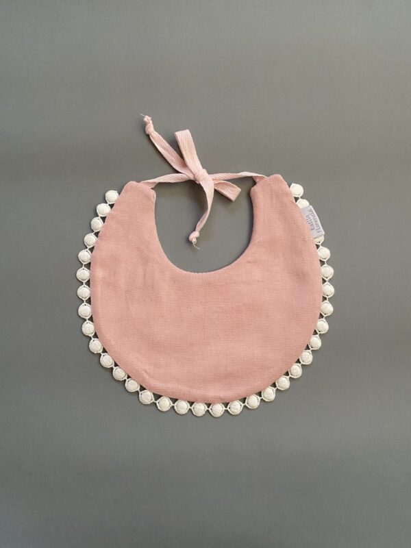 Babero Redondo Palo Rosa - Imagen 2