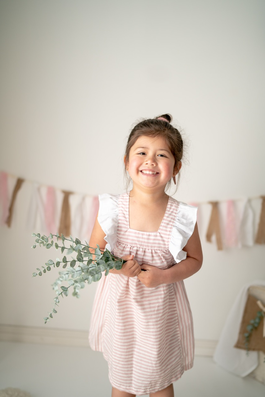 Vestido Quillay Rosado líneas